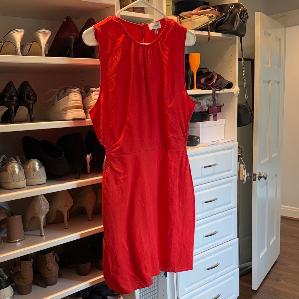 Lucy Paris Vibrant Red Backless Dress